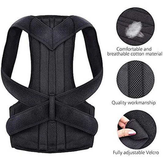 Adjustable Upper Back Posture Corrector – Clavicle Support Brace for Shoulder Alignment & Back Straightening
