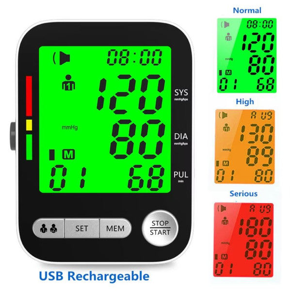 High Accuracy Digital Blood Pressure Monitor Talking Sphygmomanometer with Arm Cuff