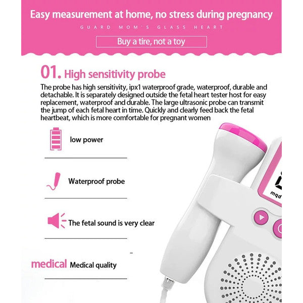 Fetal Doppler Baby Heart Monitor For Pregnanc(US Customers)