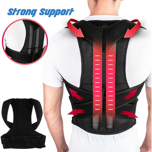 Adjustable Upper Back Posture Corrector – Clavicle Support Brace for Shoulder Alignment & Back Straightening