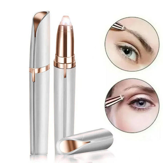 Rechargeable Electric Eyebrow Trimmer, Portable Facial Hair Remover for Women with Precision Blade, Painless Body Shave
