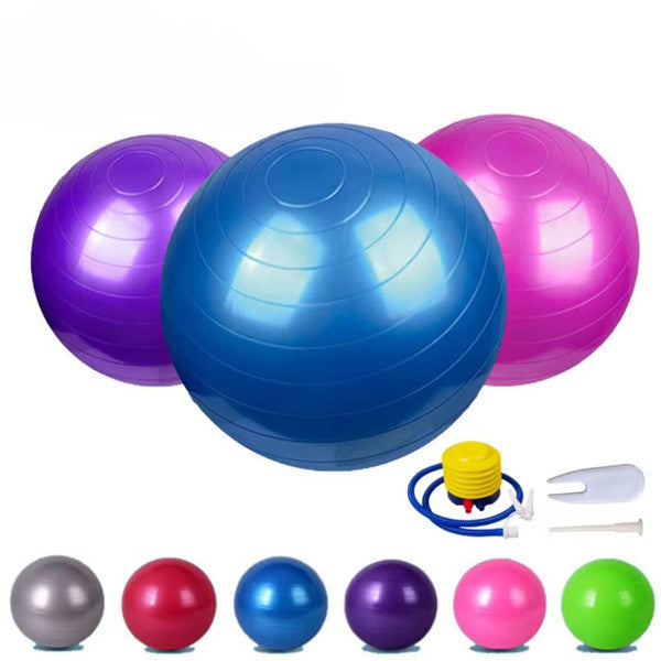 Sports Yoga Balls with Pump Anti Burst And Anti Slip Balance Pilates Fitness Ball for Workouts