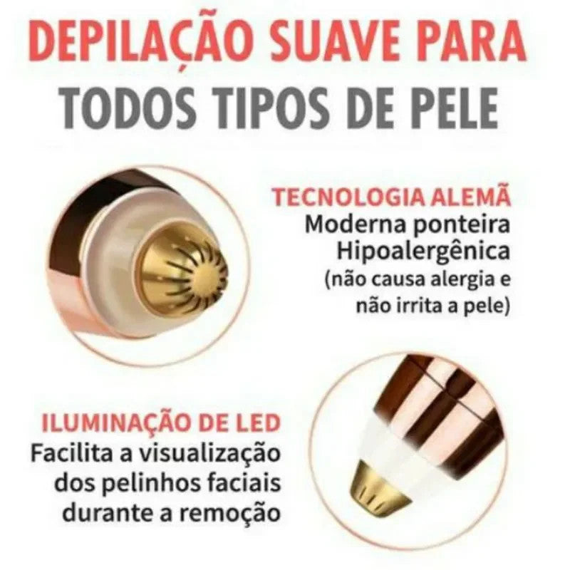 Rechargeable Electric Eyebrow Trimmer, Portable Facial Hair Remover for Women with Precision Blade, Painless Body Shave