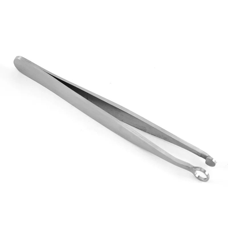 Stainless Steel Nose Hair & Eyebrow Trimming Tweezers, Multipurpose Grooming Tool for Face & Nails