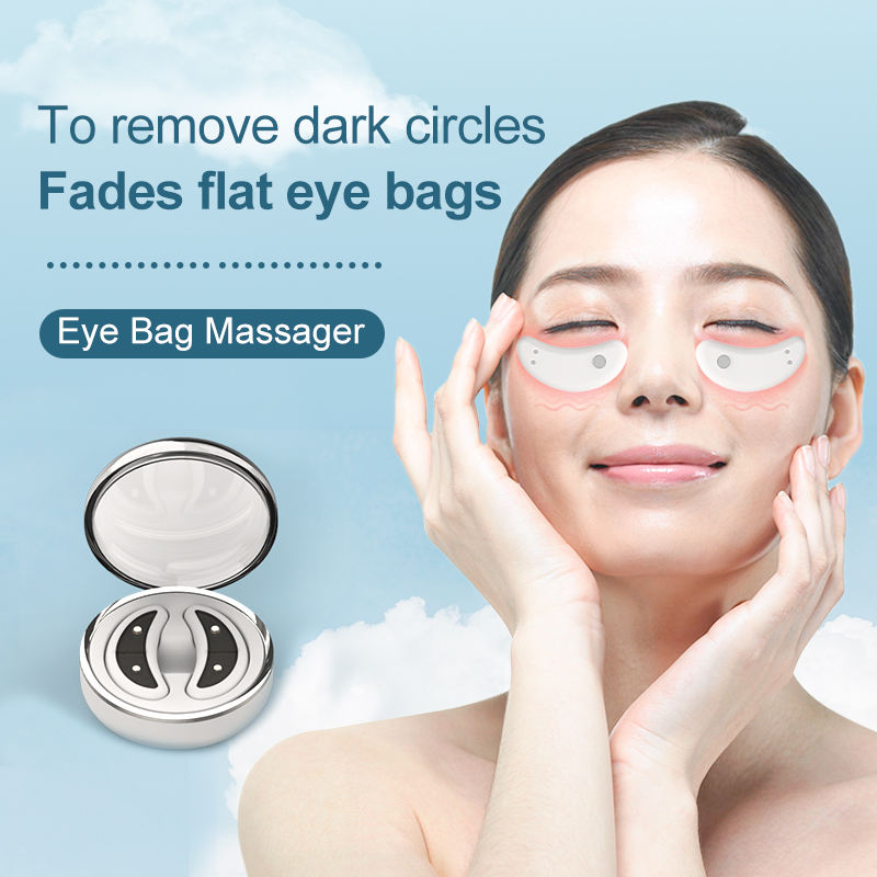 LED Red Light Eye Care Therapy EMS Massager, With Gel Patch For Treatment Under Eye Wrinkle, USB Rechargeable