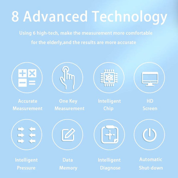 Automatic Upper Arm Blood Pressure Monitor Digital Meter for Accurate Health Tracking