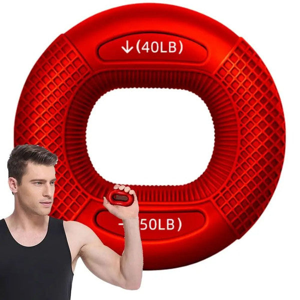 Silicone Hand Grip Strengthener Ring - Finger & Wrist Trainer