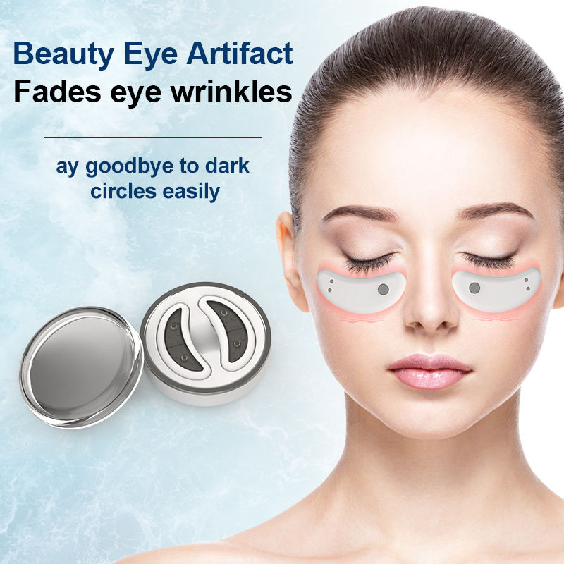 LED Red Light Eye Care Therapy EMS Massager, With Gel Patch For Treatment Under Eye Wrinkle, USB Rechargeable