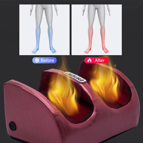 Shiatsu Electric Foot Massager with Heat – Deep Tissue Kneading for Pain Relief & Relaxation