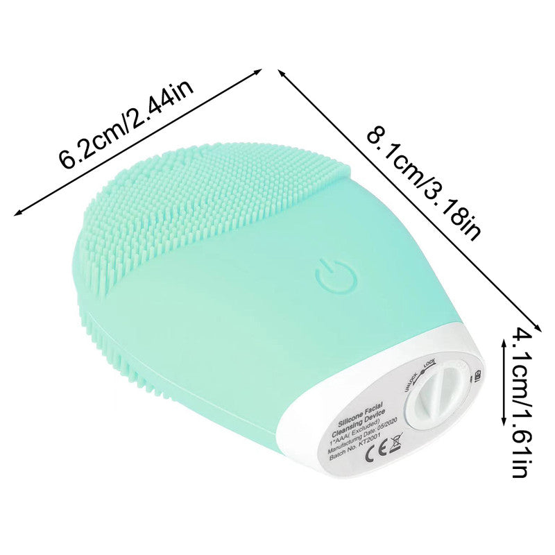 Vibrating Electric Silicone Facial Cleanser, Skincare Massage Tool for Deep Pore Cleaning