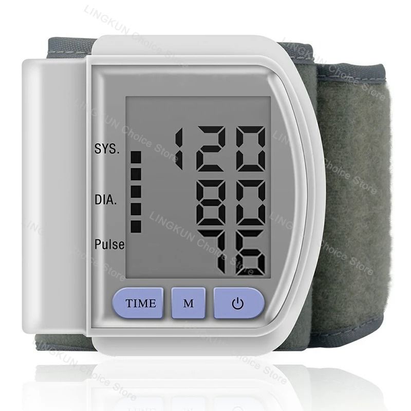 Digital Wrist Blood Pressure Monitor with Heartbeat and Pulse Rate Display