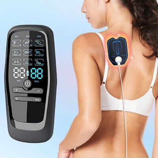 TENS EMS Muscle Stimulator, Acupuncture & Physiotherapy Massager for Full Body Pain Relief & Slimming Therapy