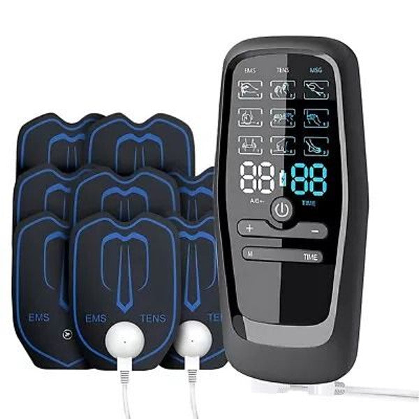 TENS EMS Muscle Stimulator, Acupuncture & Physiotherapy Massager for Full Body Pain Relief & Slimming Therapy