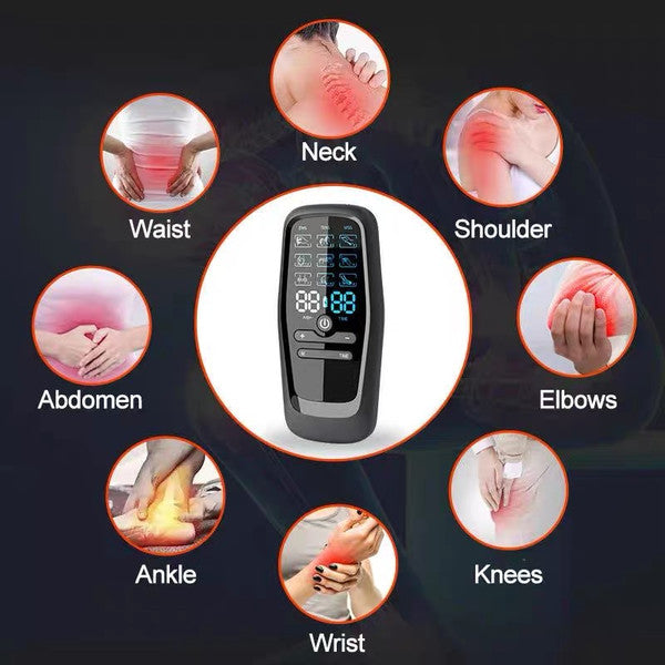 TENS EMS Muscle Stimulator, Acupuncture & Physiotherapy Massager for Full Body Pain Relief & Slimming Therapy
