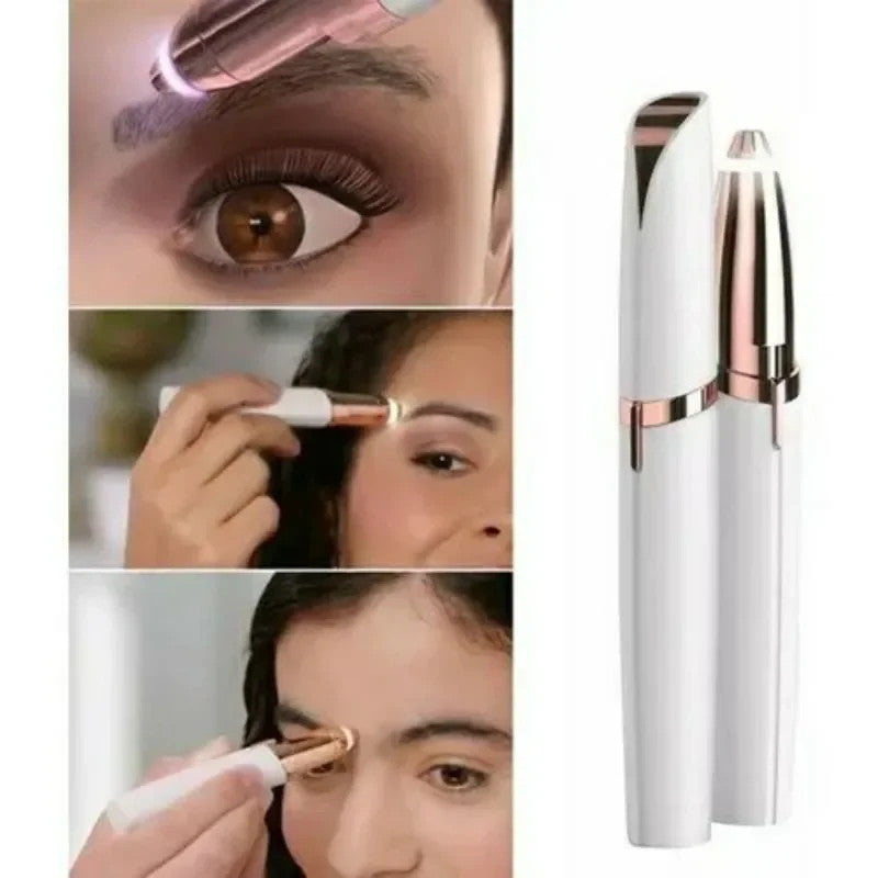 Rechargeable Electric Eyebrow Trimmer, Portable Facial Hair Remover for Women with Precision Blade, Painless Body Shave