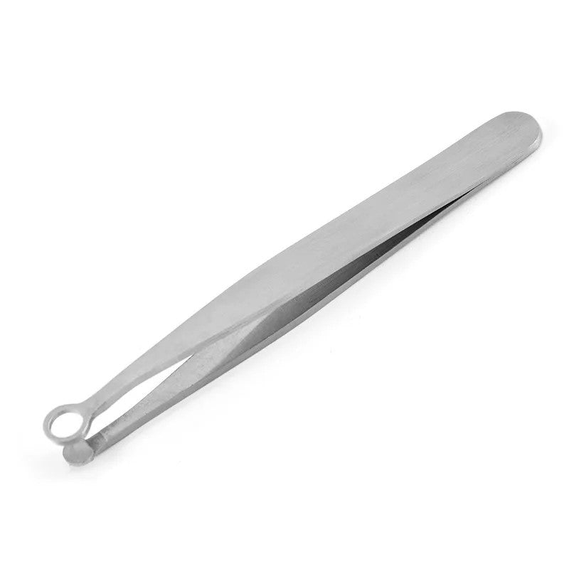 Stainless Steel Nose Hair & Eyebrow Trimming Tweezers, Multipurpose Grooming Tool for Face & Nails