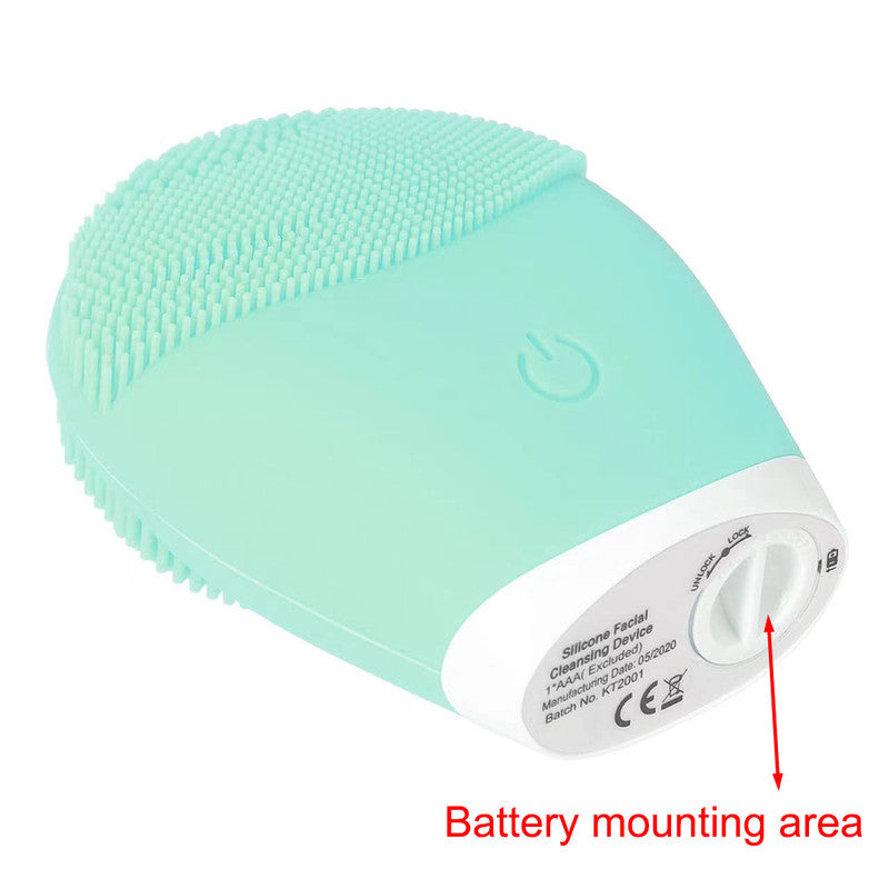 Vibrating Electric Silicone Facial Cleanser, Skincare Massage Tool for Deep Pore Cleaning