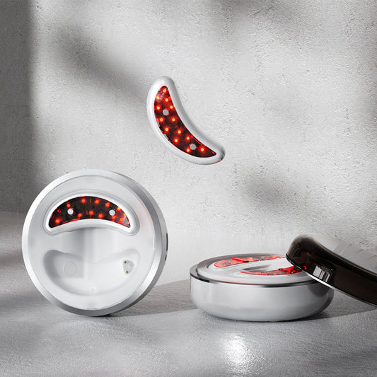 LED Red Light Eye Care Therapy EMS Massager, With Gel Patch For Treatment Under Eye Wrinkle, USB Rechargeable
