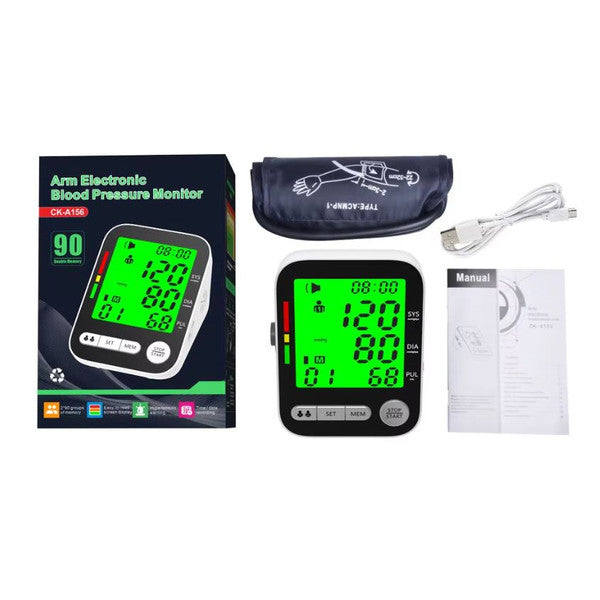 High Accuracy Digital Blood Pressure Monitor Talking Sphygmomanometer with Arm Cuff