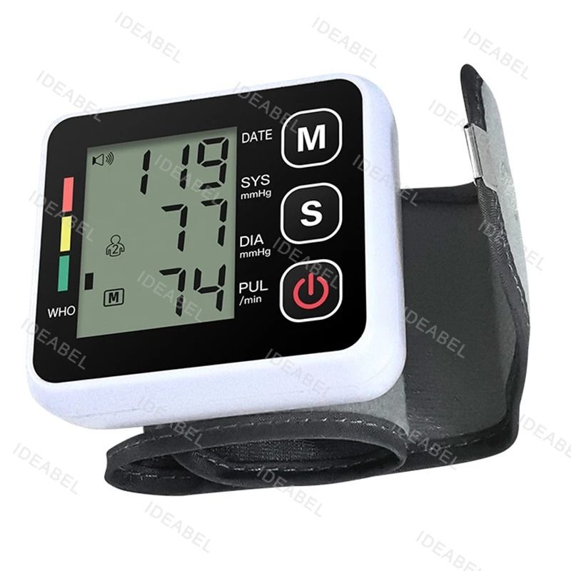 Digital Wrist Blood Pressure Monitor with Heartbeat and Pulse Rate Display